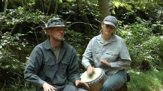 Transfiguration 2011 Trin and Chris with the drum